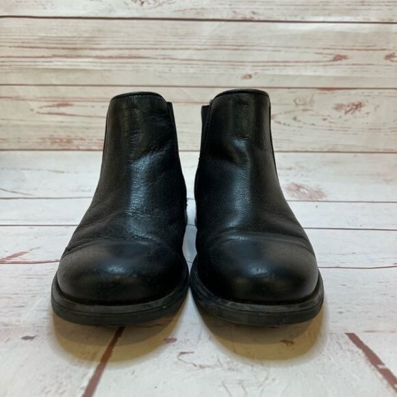 Sneaky Steve Black Leather Ankle Booties Sz 6 - Picture 4 of 12
